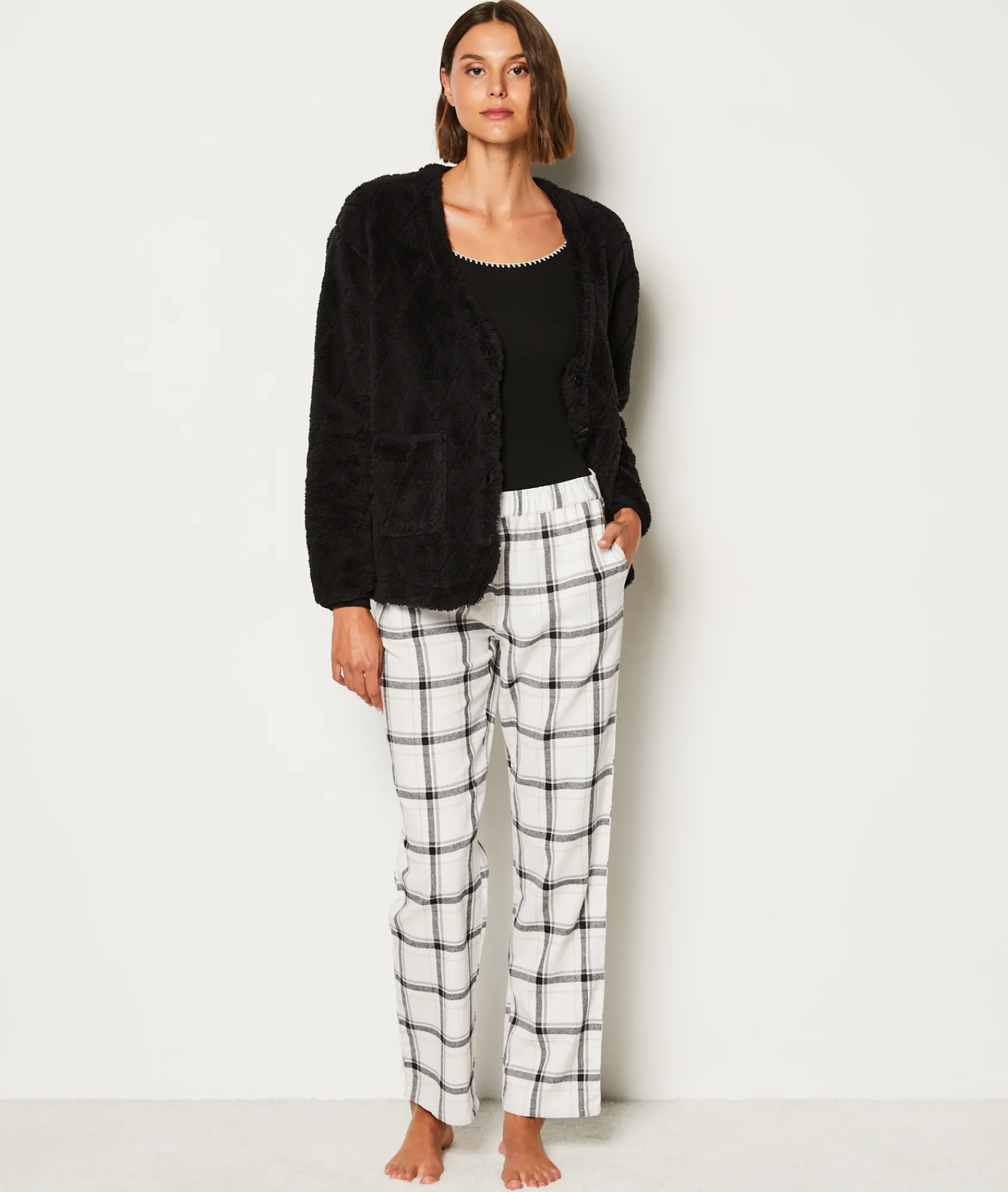 Cheap Ensemble 3 pièces de pyjamas veste polaire Pyjamas 2 Et 3 Pièces