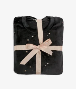 Flash Sale Ensemble 2 pièces de pyjamas en velours imprimé dorée Pyjamas 2 Et 3 Pièces