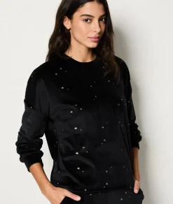 Flash Sale Ensemble 2 pièces de pyjamas en velours imprimé dorée Pyjamas 2 Et 3 Pièces