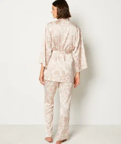 Store Ensemble 3 pièces de pyjamas satiné Pyjamas 2 Et 3 Pièces