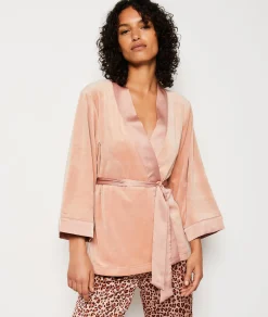 Sale Ensemble pyjama 3 pièces léopard veste micro polaire Pyjamas 2 Et 3 Pièces