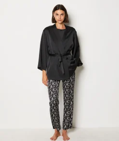 Outlet Ensemble pyjama 3 pièces satiné Pyjamas 2 Et 3 Pièces