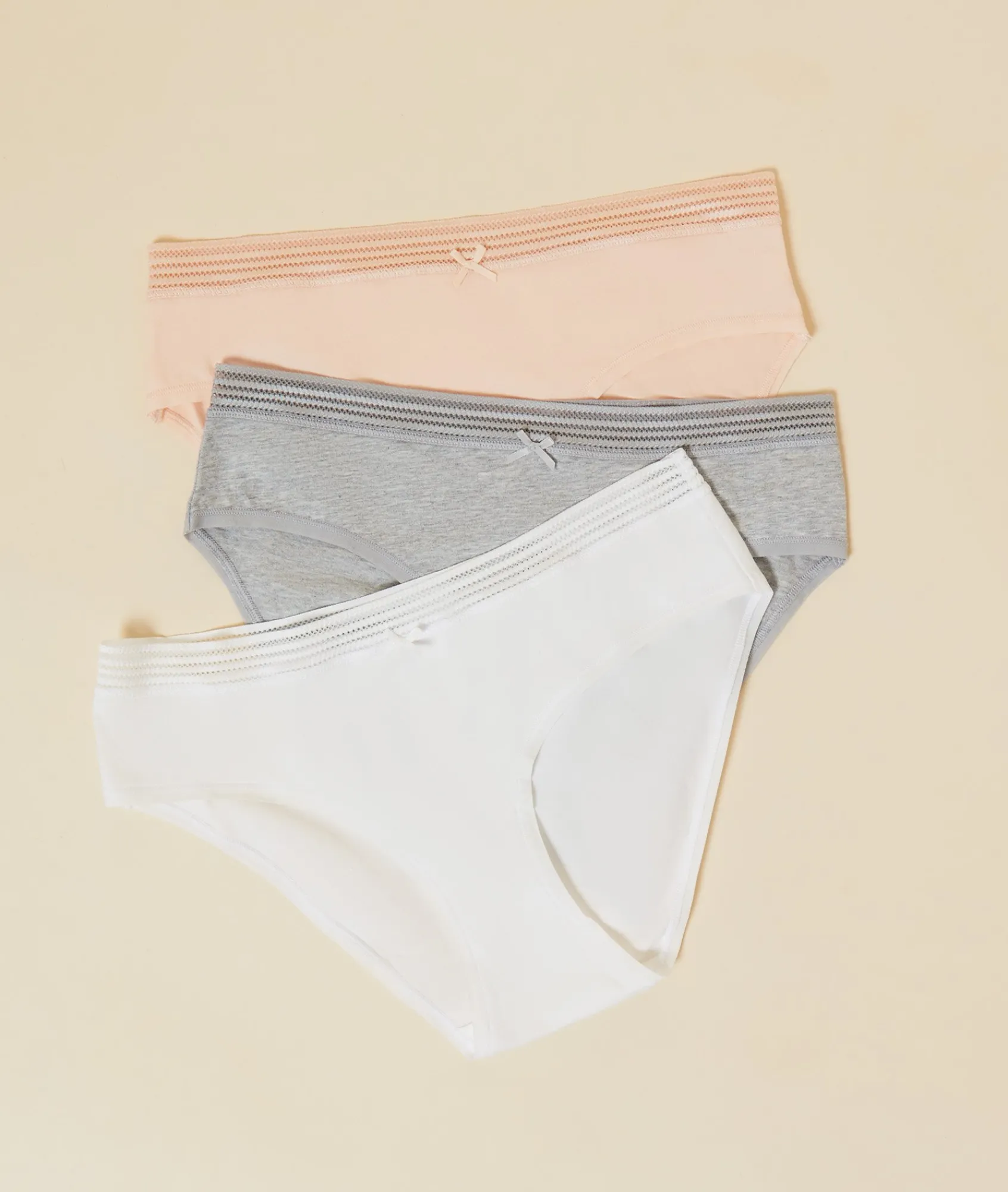 Cheap Lot de 3 culottes en coton et dentelle Lots De Slips|Culottes