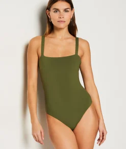 Flash Sale Maillot de bain 1 pièce gainant encolure carrée Maillots De Bain 1 Pièce
