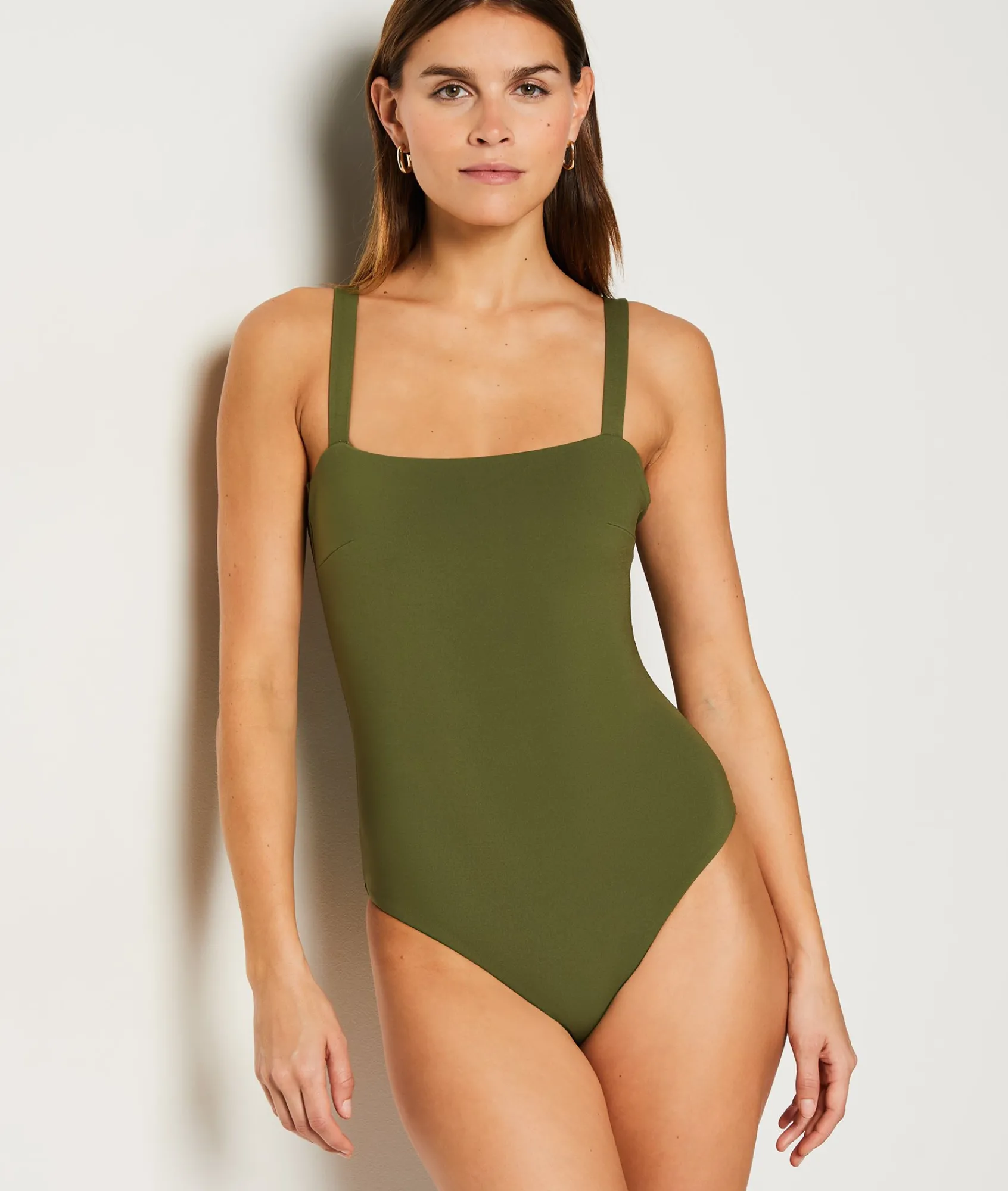Flash Sale Maillot de bain 1 pièce gainant encolure carrée Maillots De Bain 1 Pièce