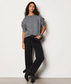 New Pantalon coupe droite à strass Pantalons Droits