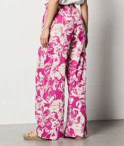 Store Pantalon coupe large à motif Pantalons Fluides|Pantalons Larges
