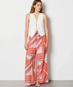 Best Pantalon coupe large à motif Pantalons Larges|Pantalons Fluides