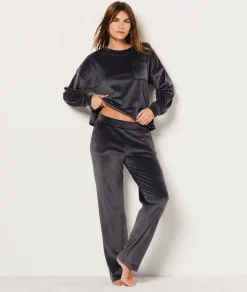 Outlet Pantalon de pyjama en velours Loungewear|Bas De Pyjama