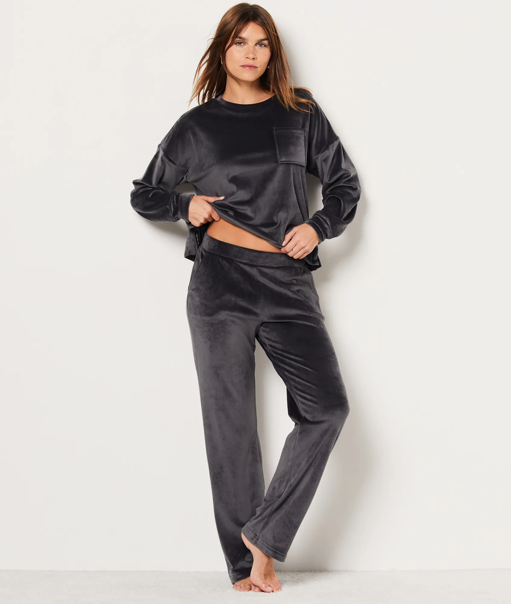 Outlet Pantalon de pyjama en velours Loungewear|Bas De Pyjama