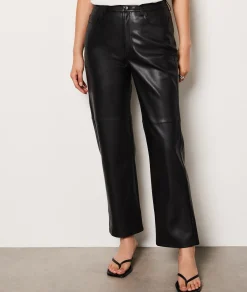 Fashion Pantalon effet cuir Jeans Slims