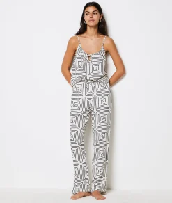 Store Pantalon fluide imprimé géométrique Bas De Pyjama