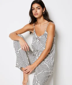 Store Pantalon fluide imprimé géométrique Bas De Pyjama
