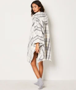 Best Poncho polaire à carreaux Ponchos, Sweats & Vestes De Pyjama
