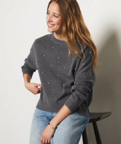 Store Pull avec strass Cols Ronds
