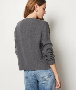 Store Pull avec strass Cols Ronds
