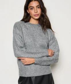 Cheap Pull col rond détails strass Cols Ronds