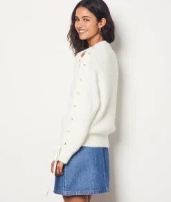 Store Pull détails manches lacées Cols Ronds