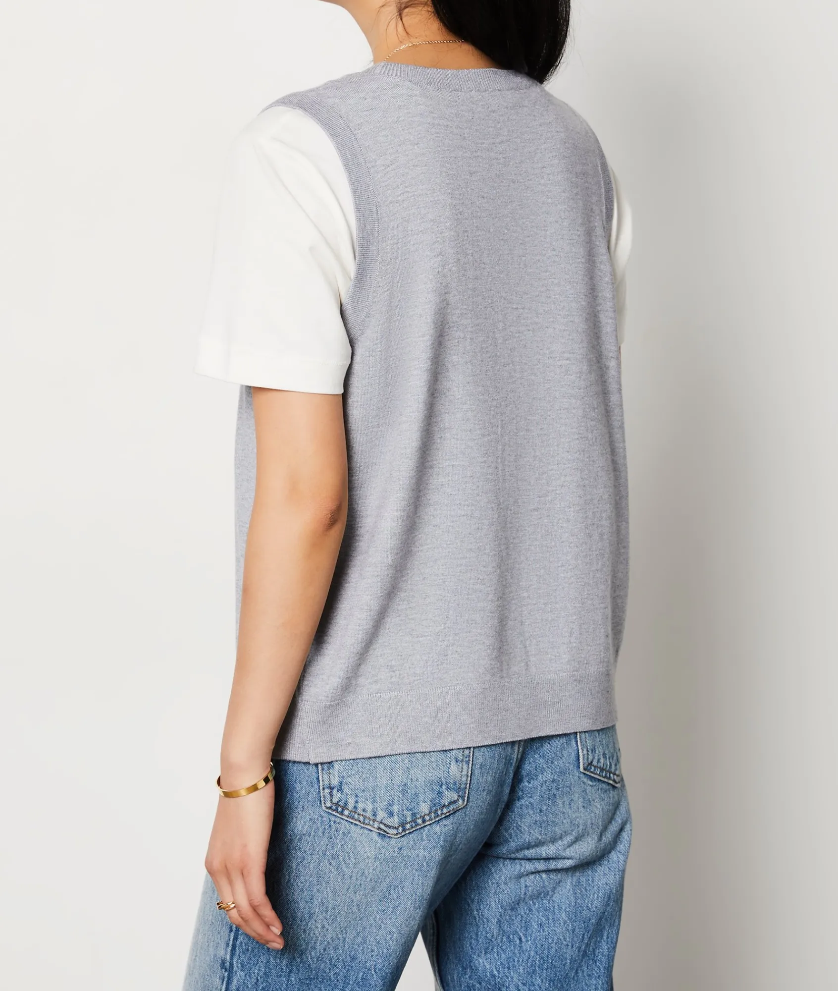Best Pull long sans manches avec boutons Sans Manches|Cols V