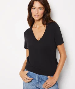Store Pull manches courtes Cols V