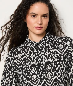Best Robe chemise ceinturée à motifs Robes Imprimées