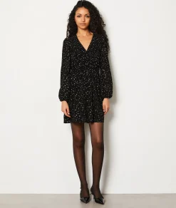 Best Sale Robe courte à motifs pailletés Robes De Soirées|Robes Unies