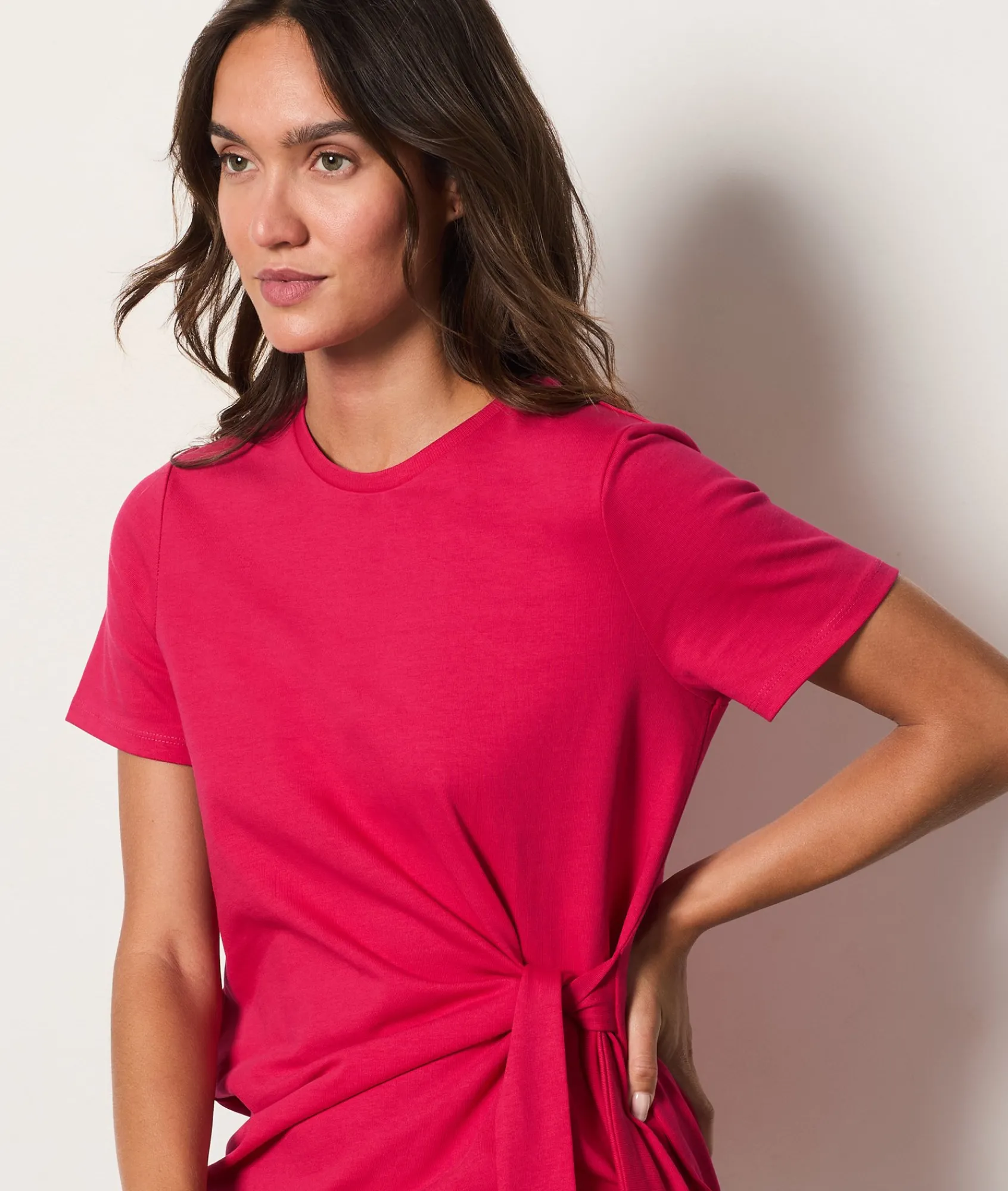 Cheap Robe courte à nouer Robes Unies