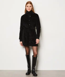Store Robe courte côtelée en coton Robes Unies