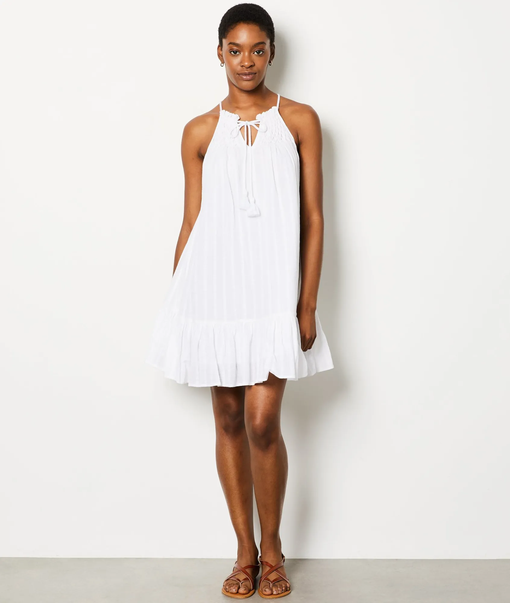 Cheap Robe courte fines bretelles Robes Unies