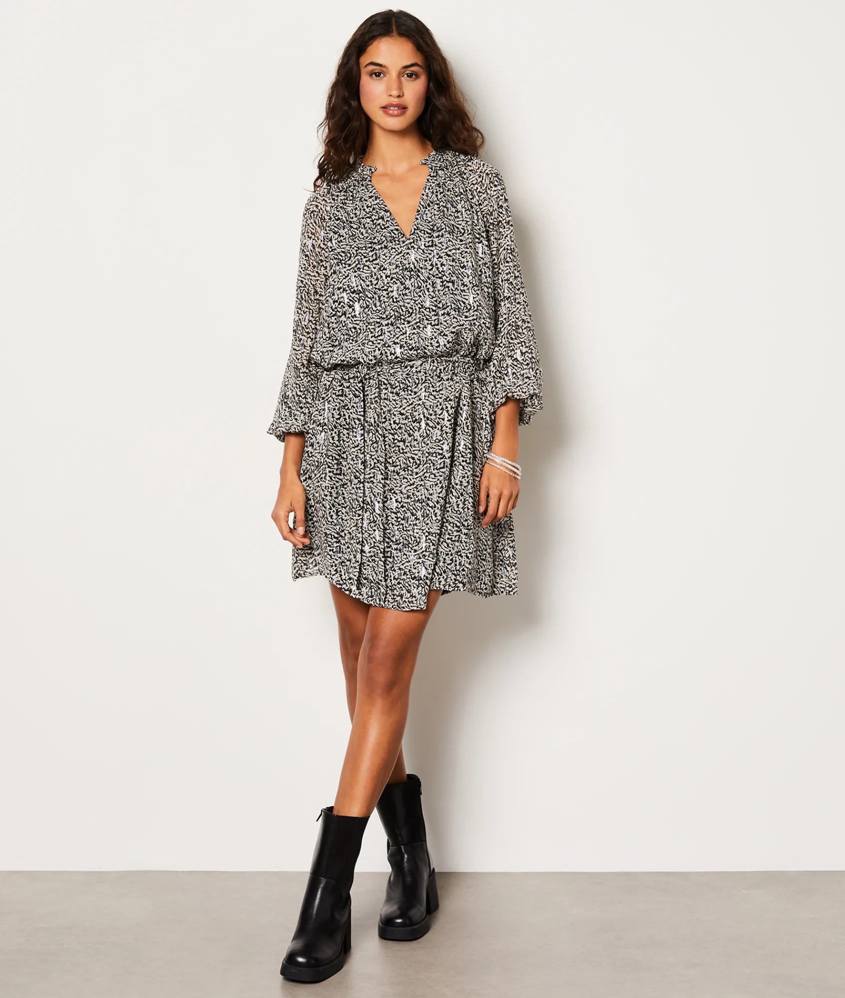 Flash Sale Robe courte fluide à motifs Robes Imprimées