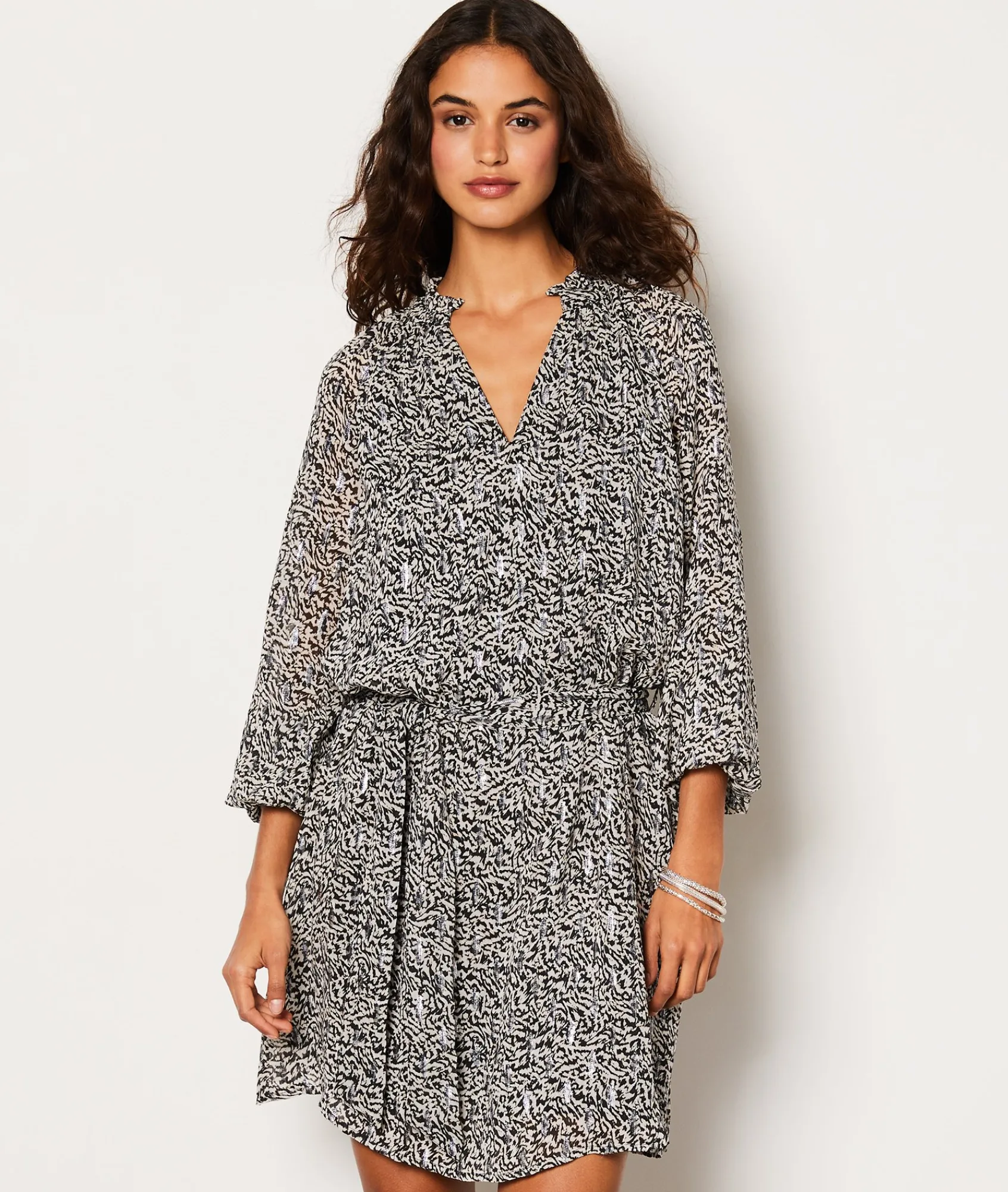 Flash Sale Robe courte fluide à motifs Robes Imprimées