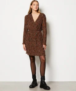 Fashion Robe courte imprimée léopard Robes Imprimées