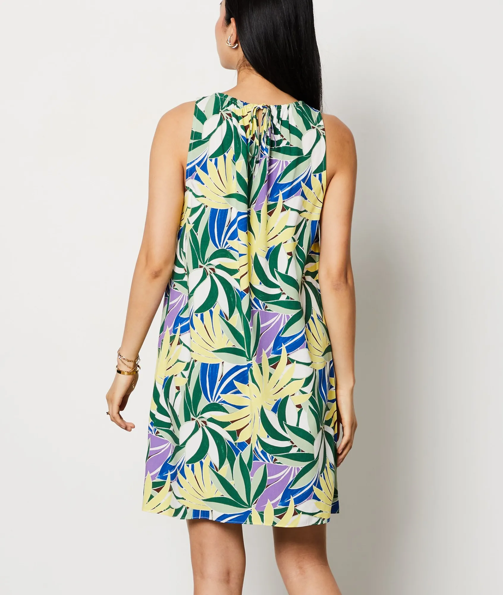 Store Robe courte sans manches fleurie Robes Fleuries|Robes Imprimées