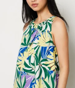 Store Robe courte sans manches fleurie Robes Fleuries|Robes Imprimées