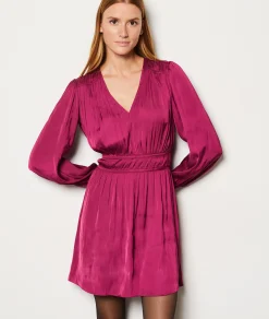Cheap Robe courte satinée Robes Unies