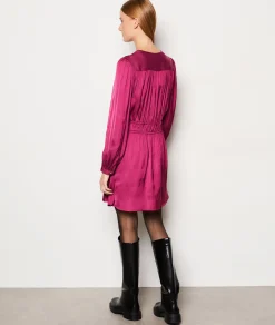Cheap Robe courte satinée Robes Unies
