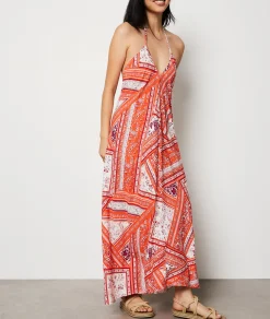 Fashion Robe longue à fines bretelles Robes Fleuries|Robes Imprimées