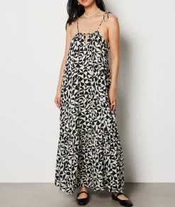 Store Robe longue à fines bretelles Robes Imprimées