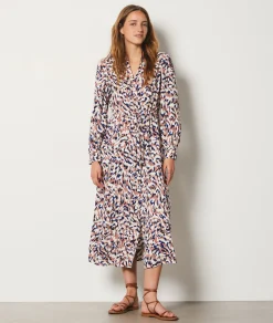 Store Robe longue à motif Robes Imprimées