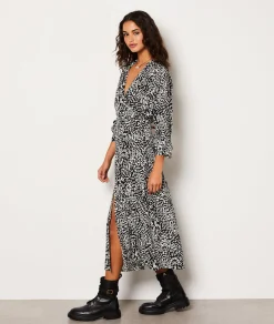 Best Robe longue à motifs manches 3/4 Robes Imprimées