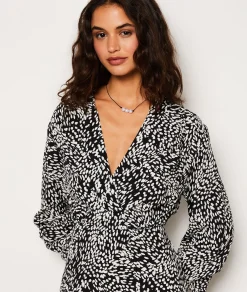 Best Robe longue à motifs manches 3/4 Robes Imprimées