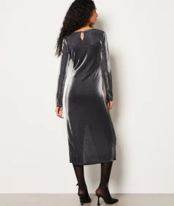Shop Robe longue é avec fente sur le coté Robes De Soirées|Robes Unies