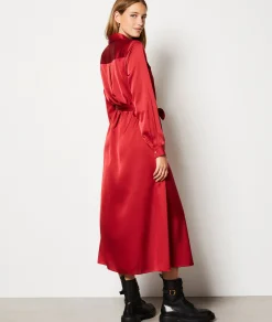 Best Sale Robe longue ceinturée Robes Unies