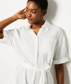Best Robe manches courtes en coton Robes Unies