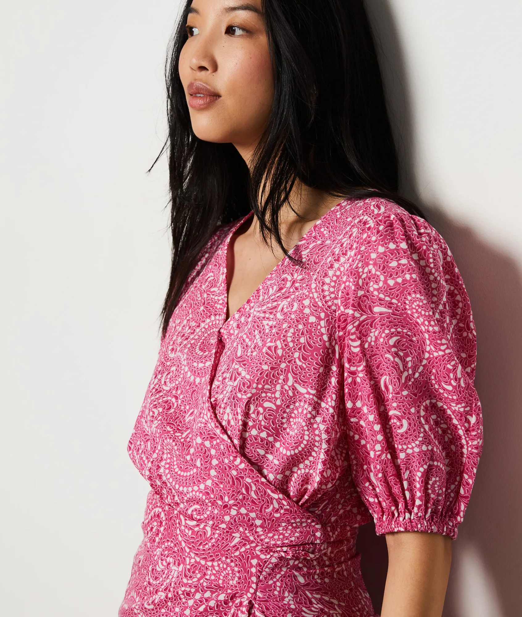 Best Sale Robe manches courtes porte-feuille Robes Fleuries|Robes Imprimées