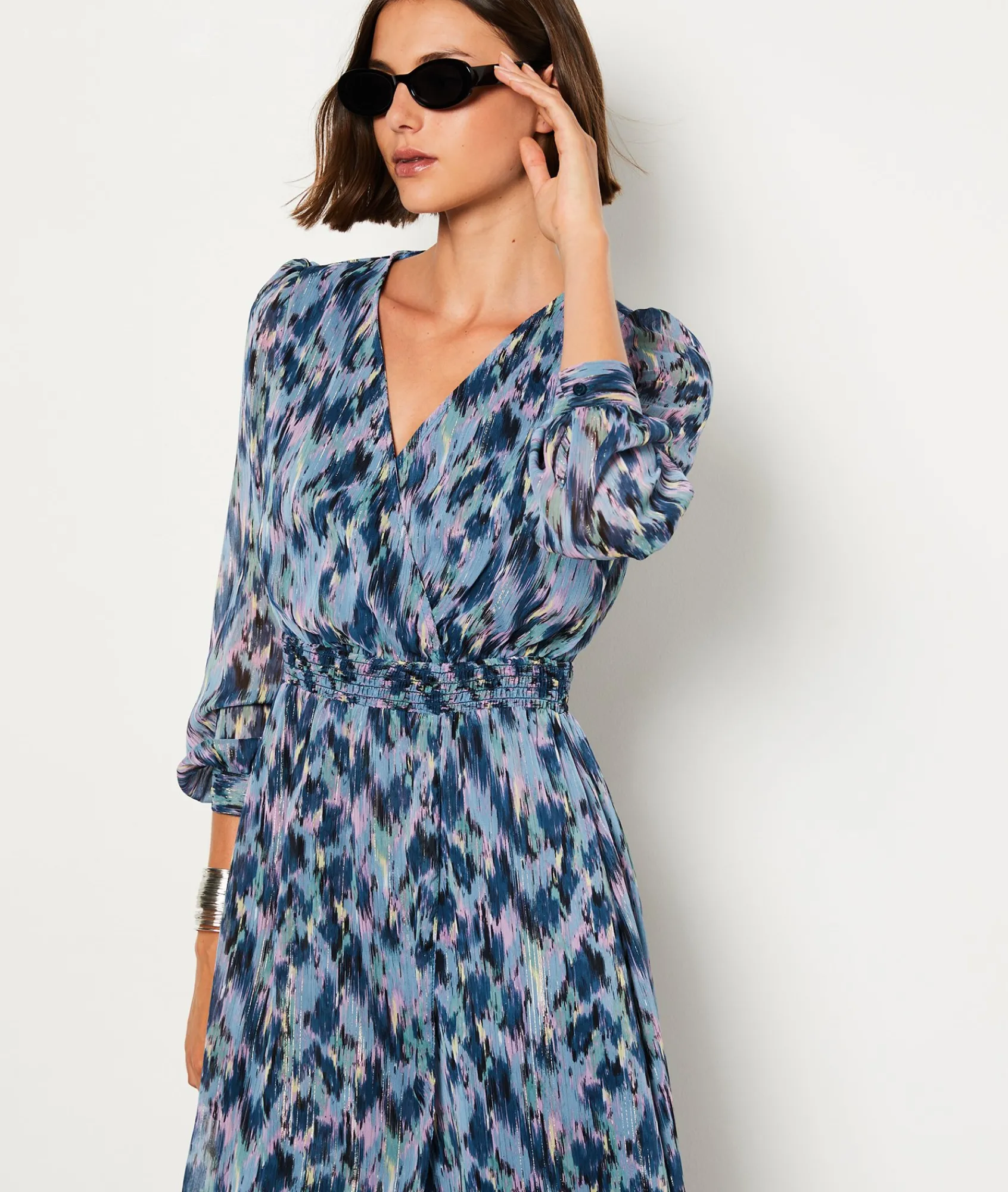 Online Robe manches longues imprimé Robes Imprimées