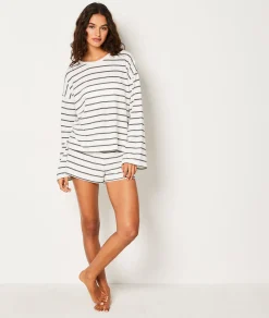 Flash Sale Short de pyjama rayé Loungewear|Bas De Pyjama