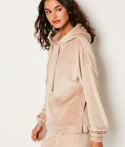 Discount Sweat de pyjama à capuche en velours Loungewear|Ponchos, Sweats & Vestes De Pyjama