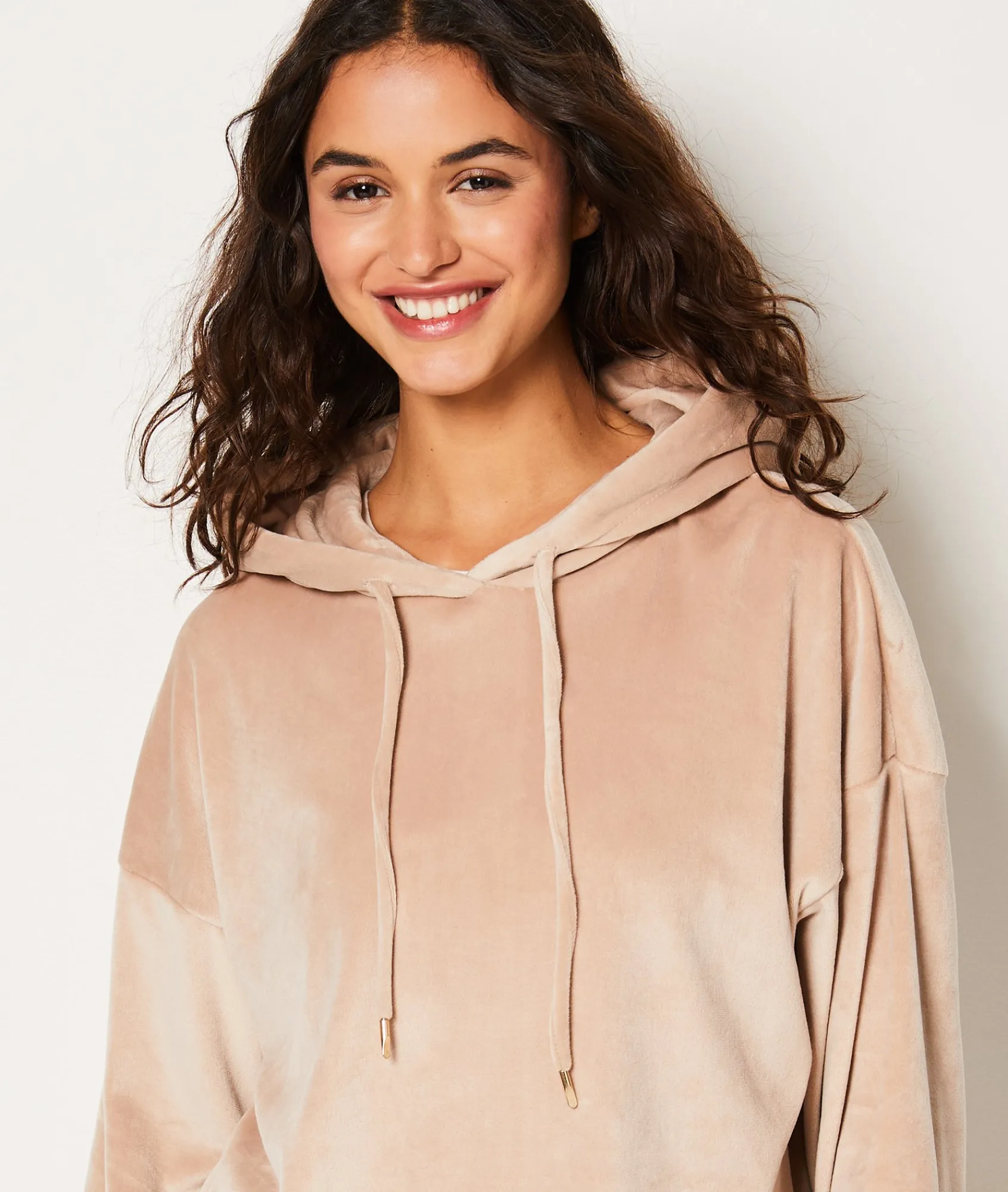 Discount Sweat de pyjama à capuche en velours Loungewear|Ponchos, Sweats & Vestes De Pyjama