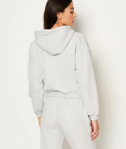 Store Sweat de pyjama à capuche en coton Loungewear|Ponchos, Sweats & Vestes De Pyjama